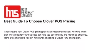 best guide to choose clover pos pricing