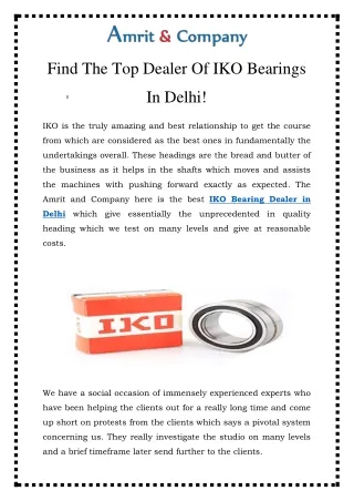 IKO Bearing Dealer in Delhi Call-9870276013