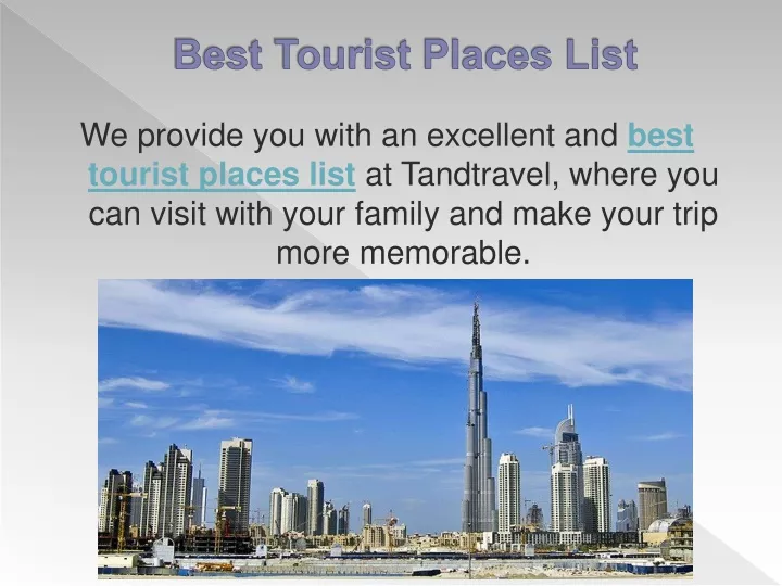 best tourist places list