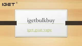 Iget Goat Vape | Igetbulkbuy.com