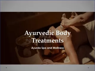 Ayurvedic Body Treatments - www.ayurda.com