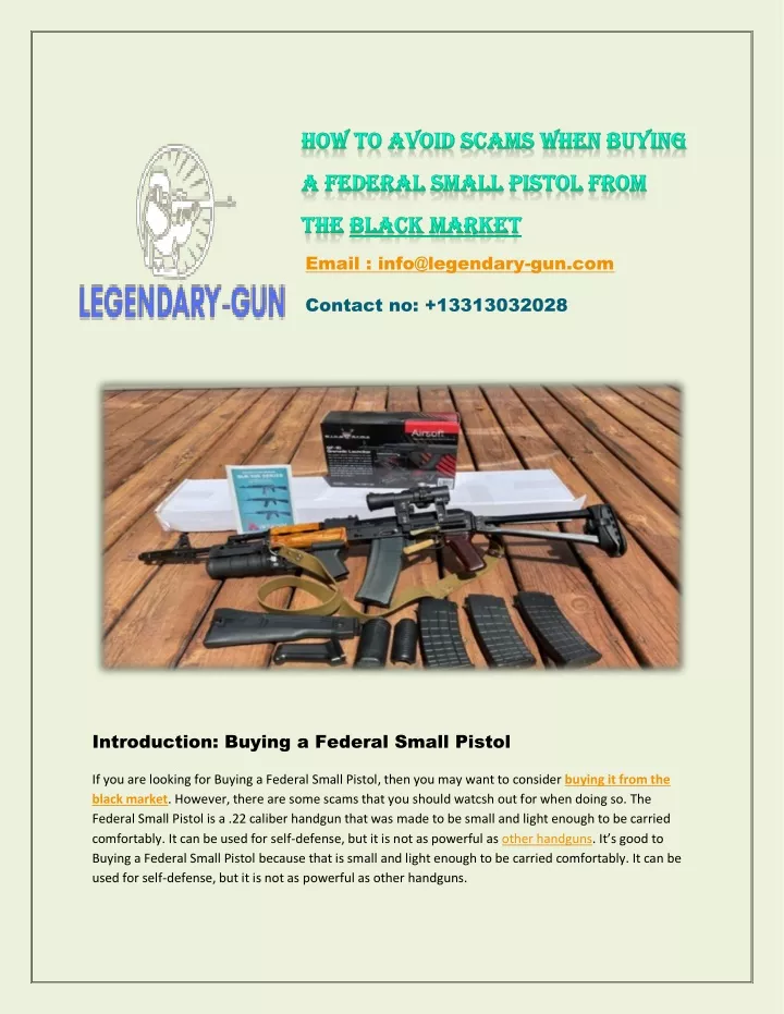 email info@legendary gun com