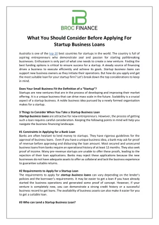 what you should consider before applying