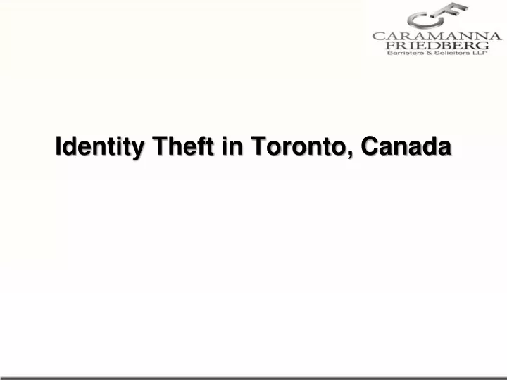 identity theft in toronto canada