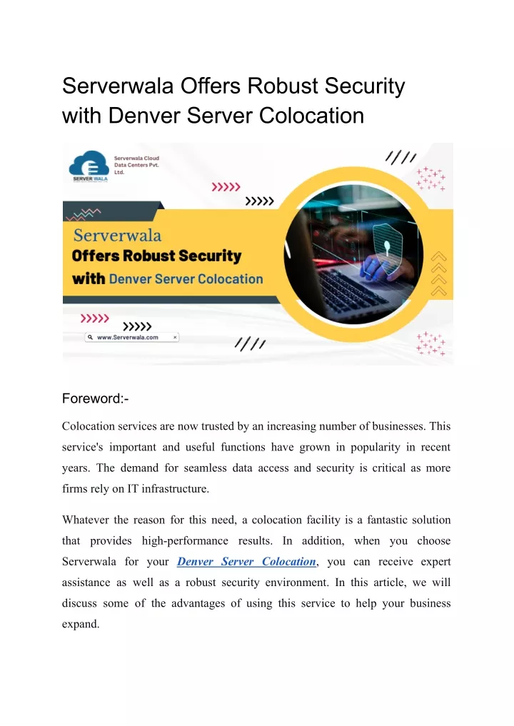 serverwala offers robust security with denver