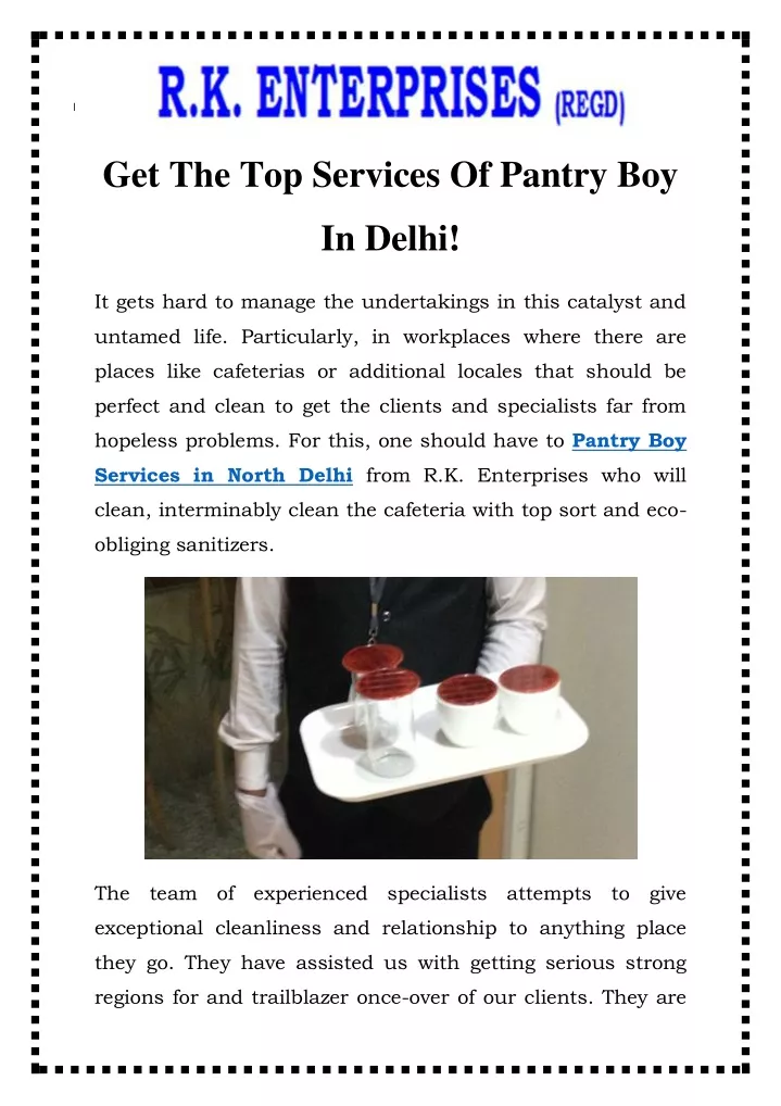 get the top services of pantry boy