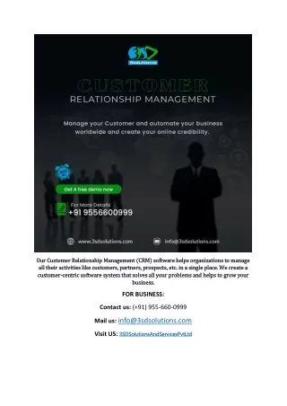 our customer relationship management crm software