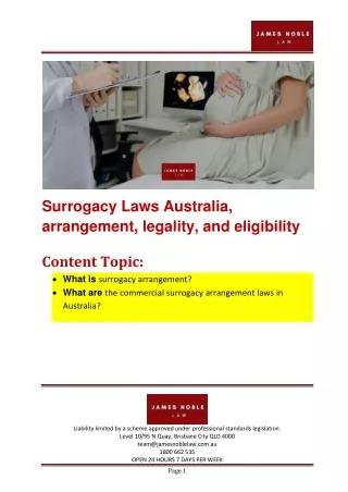 Surrogacy Laws Australia, arrangement, legality, and eligibility