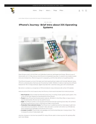IPhone’s Journey- Brief Intro about iOS Operating Systems
