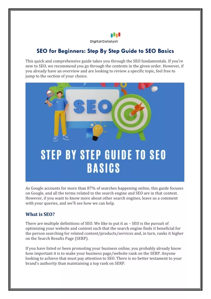 seo for beginners step by step guide to seo basics