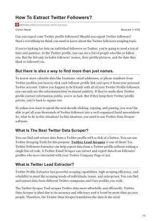how to extract twitter followers
