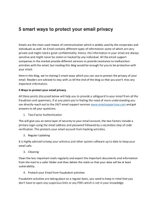 5 smart ways to protect your email privacy