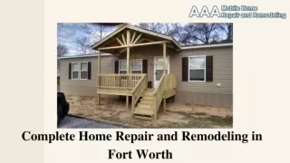 Complete Home Repair and Remodeling in Fort Worth