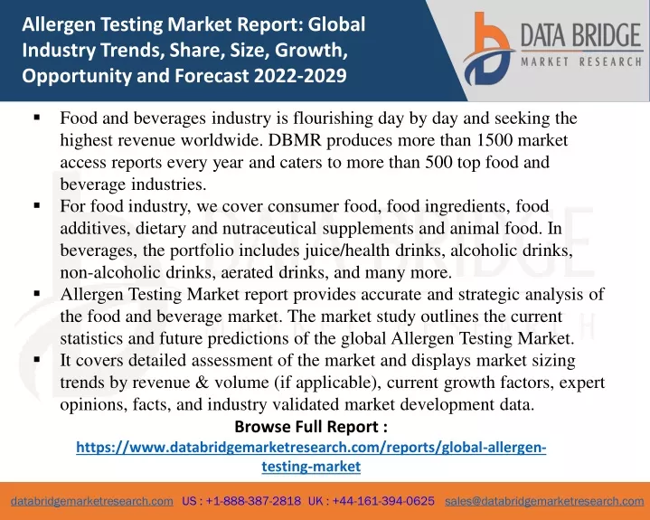 allergen testing market report global industry