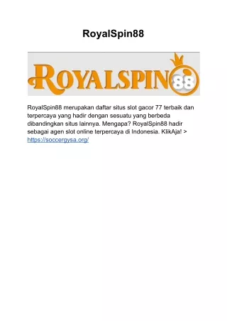 RoyalSpin88