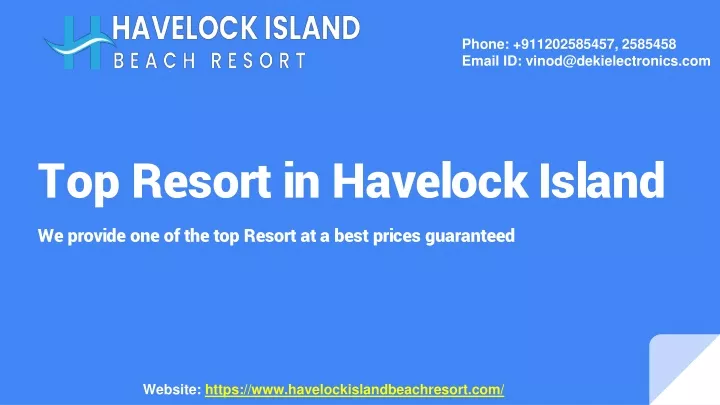 top resort in havelock island