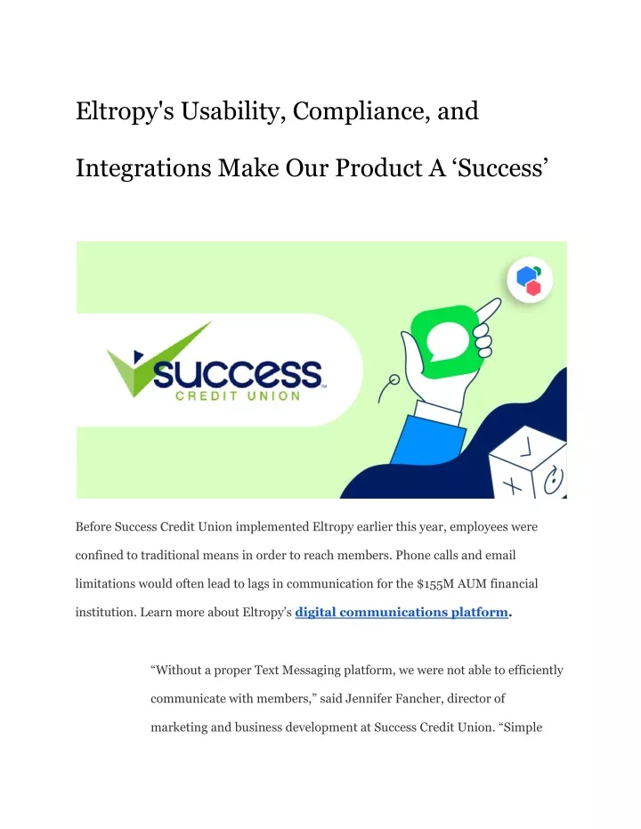 eltropy s usability compliance and
