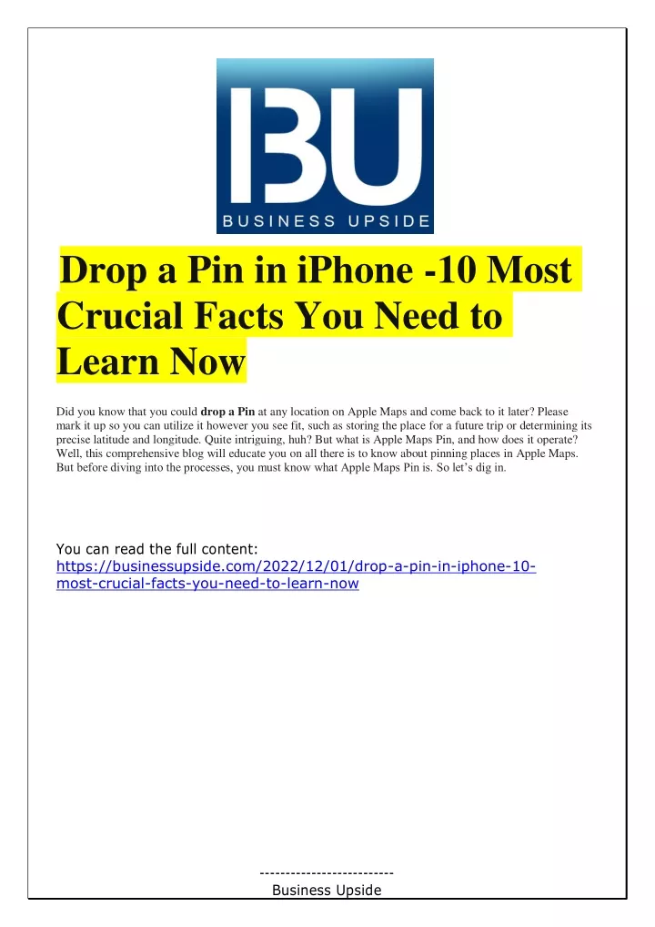 drop a pin in iphone 10 most crucial facts