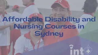 Affordable Disability and Nursing Courses in Sydney
