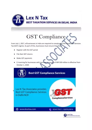 GST Compliance Services