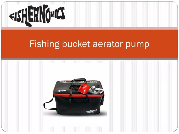 fishing bucket aerator pump