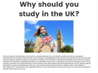 why should you study in the uk
