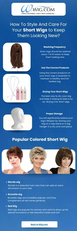 How To Style And Care For Your Short Wigs to Keep Them Looking New?