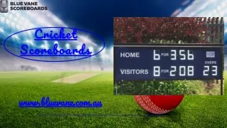 Get Cricket Scoreboards at an affordable price from Blue Vane Scoreboards