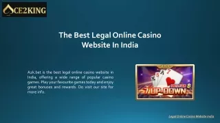 The Best Legal Online Casino Website In India