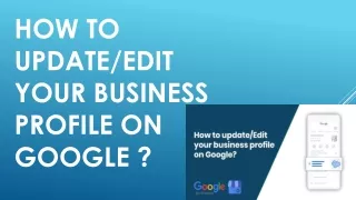 How to update/Edit your business profile on Google ?