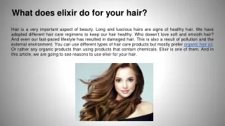 what does elixir do for your hair
