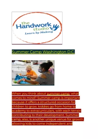 Summer Camp Washington D.C.