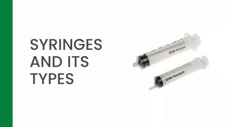 syringes and its types