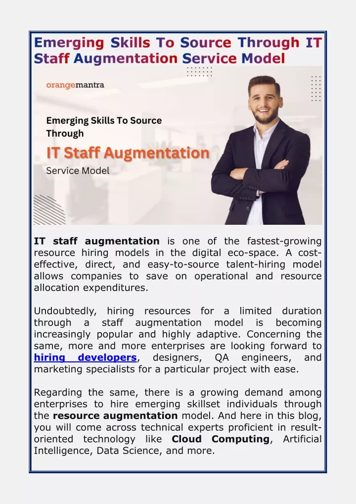 it staff augmentation is one of the fastest