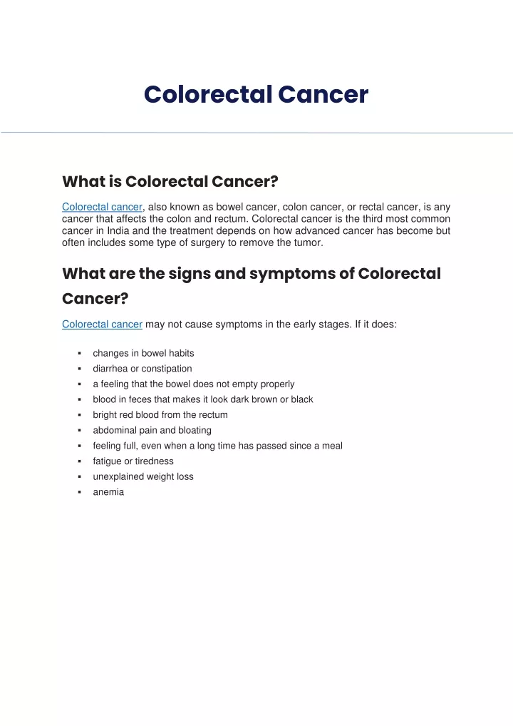 colorectal cancer