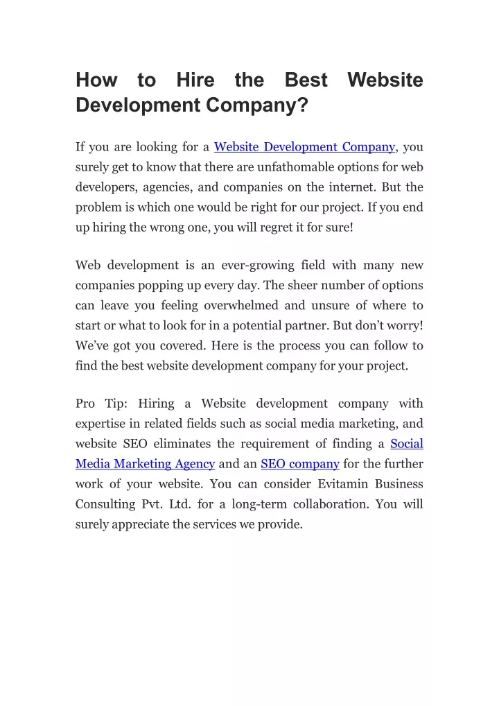 how development company