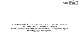 Python Training  Course In Bangalore-AchieversIT