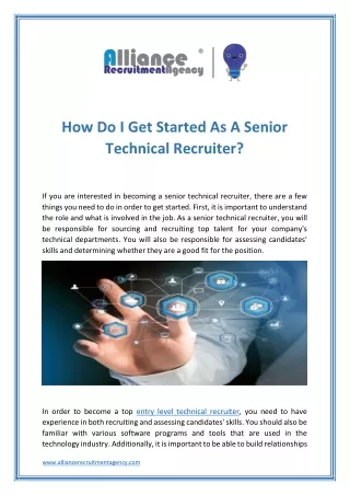 how do i get started as a senior technical