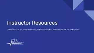 instructor resources