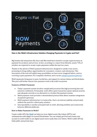how is the web3 infrastructure solution changing