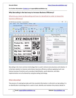 Why Barcoding is the best way to Increase Business Efficiency