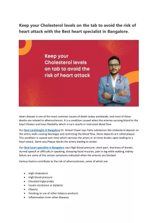 keep your cholesterol levels on the tab to avoid