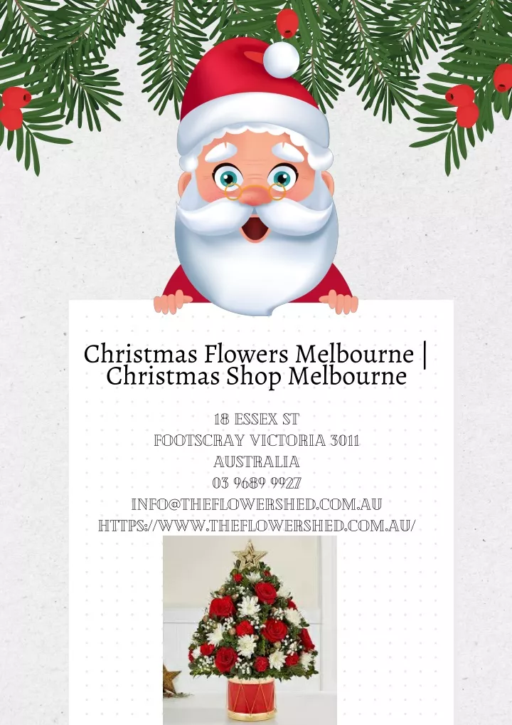 christmas flowers melbourne christmas shop