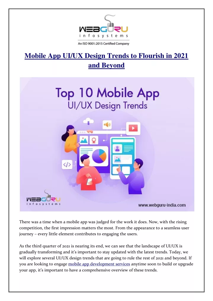 mobile app ui ux design trends to flourish