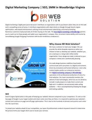 SEO Digital marketing in Woodbridge - Br Web Solution