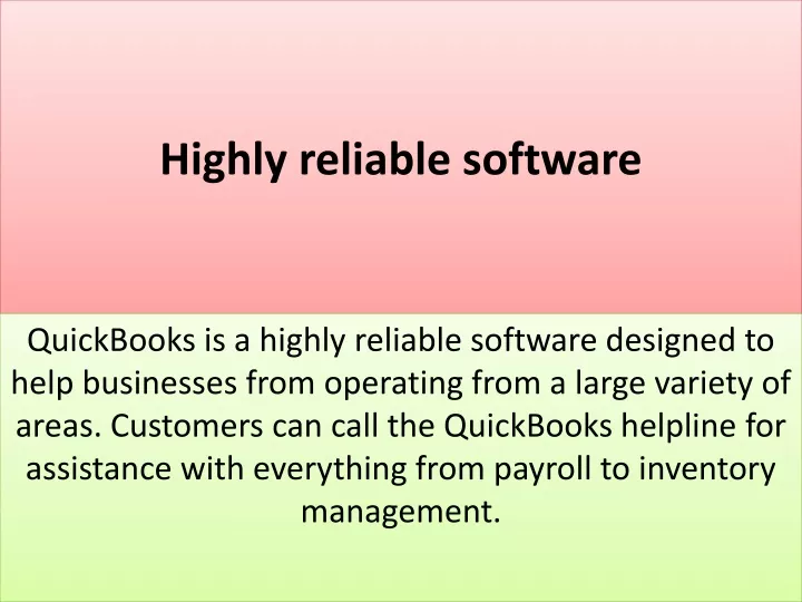 highly reliable software