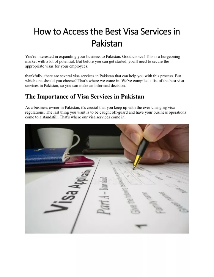 how to access the best visa services