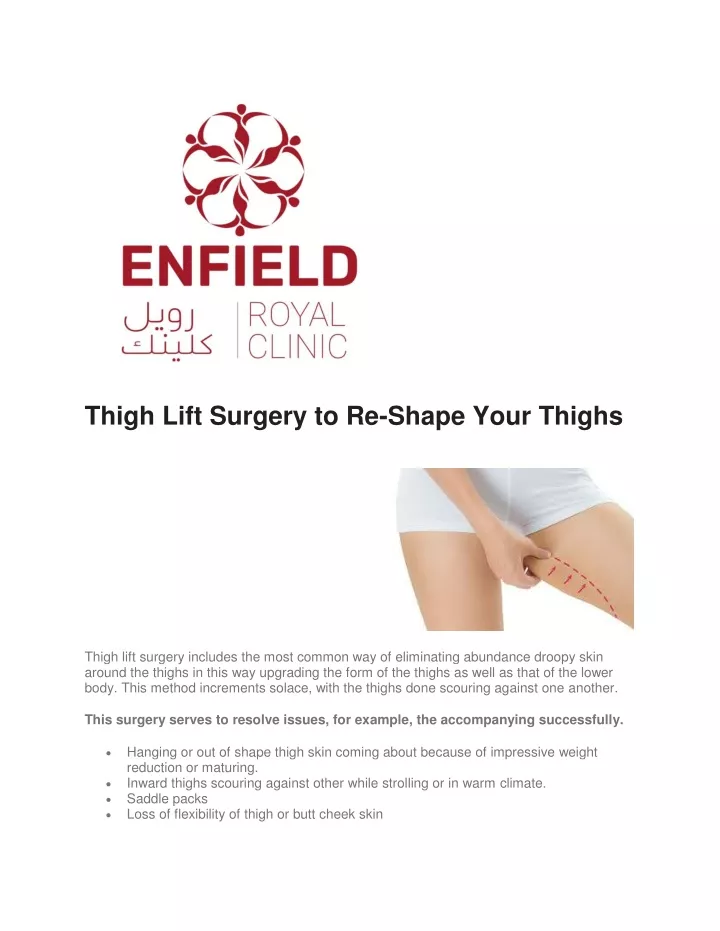 thigh lift surgery to re shape your thighs