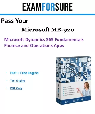 EXAMFORSURE | Updated MB-920 Dumps PDF Verified by Microsoft
