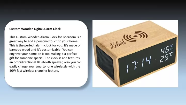 custom wooden dgital alarm clock